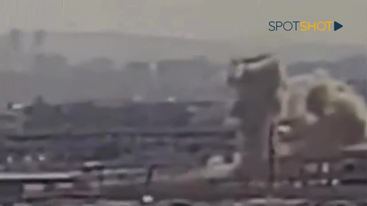 The moment the rocket fell inside Ben Gurion Airport in Tel Aviv