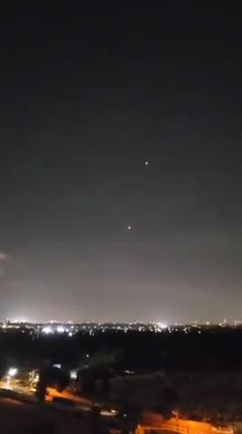 Missile interceptions detected in the vicinity of Tel Aviv