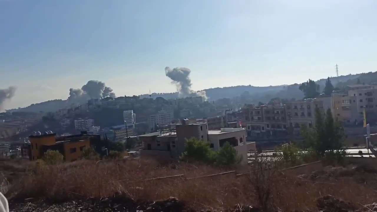 Israels Armee startete eine Reihe von Angriffen auf die Stadt Nabatieh im Libanon