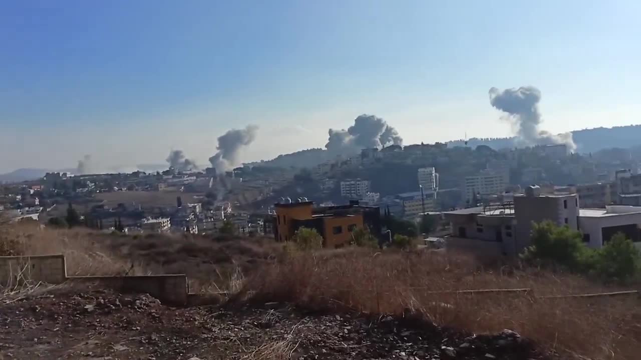 Israels Armee startete eine Reihe von Angriffen auf die Stadt Nabatieh im Libanon