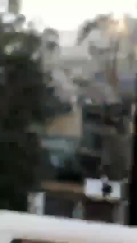 Airstrikes in Al-Ghobeiry a little while ago