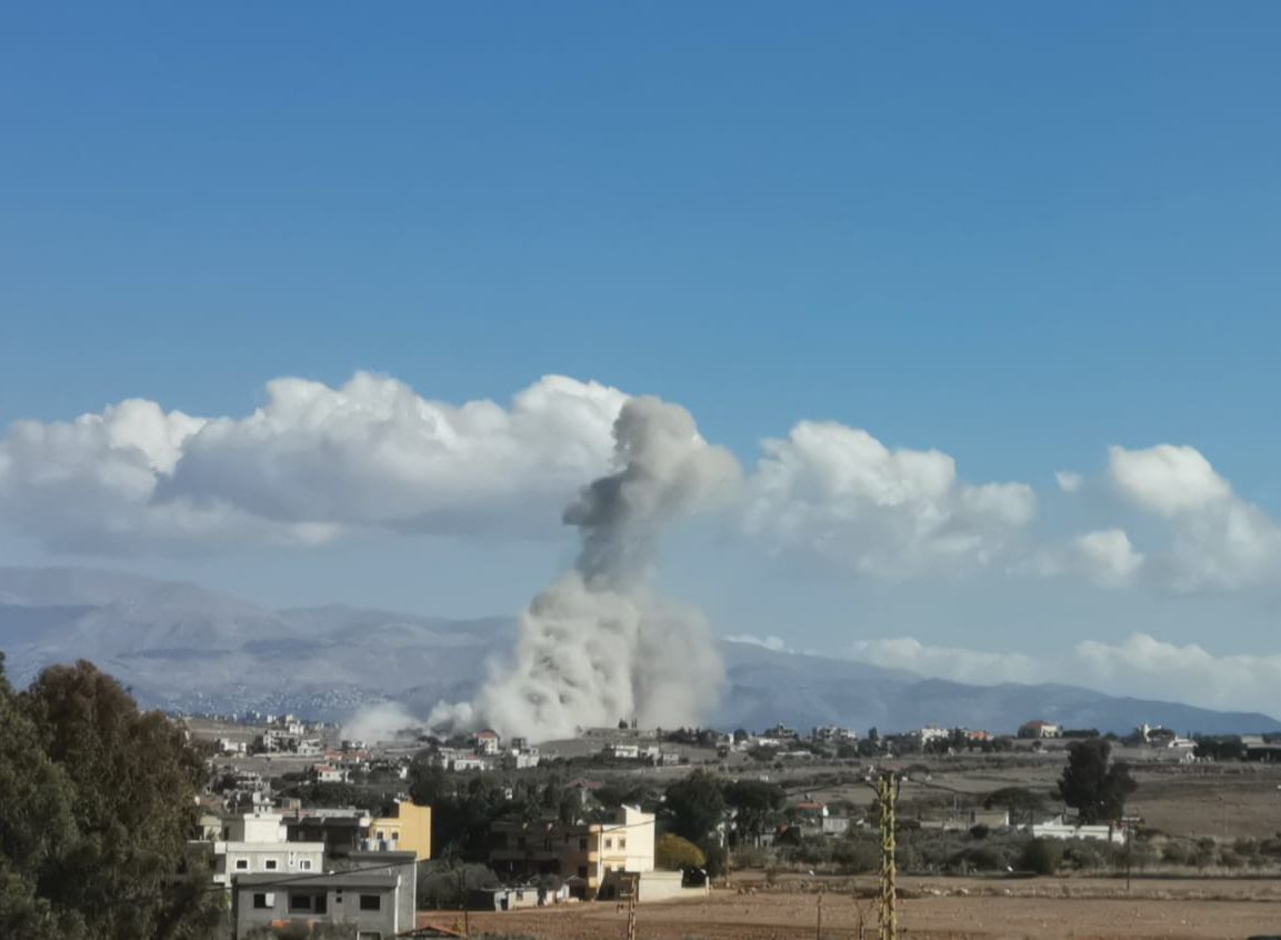 A raid targeted the town of Kafr Tibnit