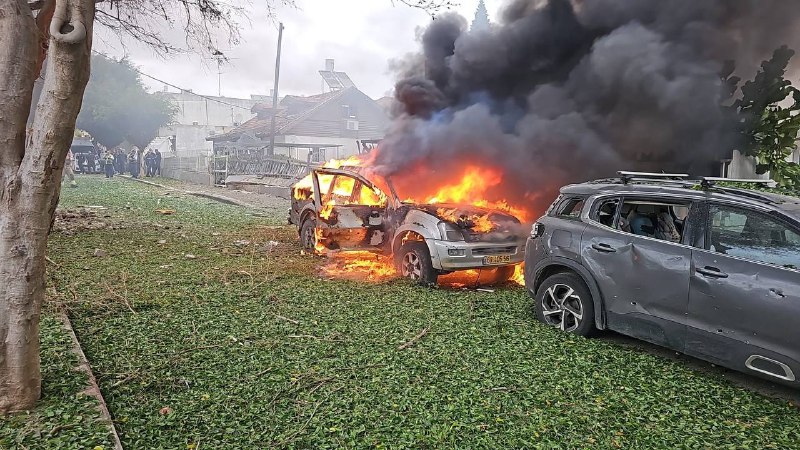 Images from the rocket fall in the Petah Tikva area