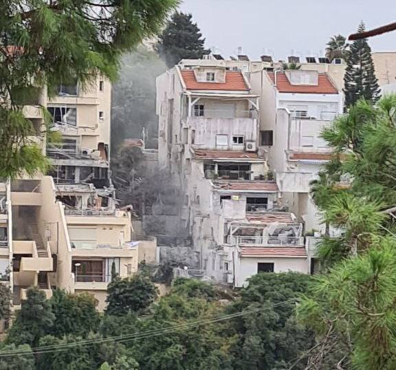 Initial report of a slightly injured person as a result of a direct hit in the city of Haifa.