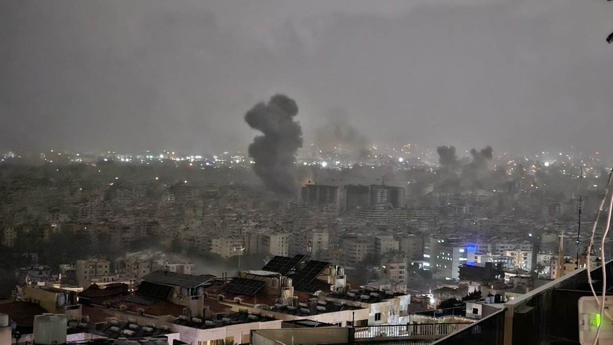 Dois ataques israelitas tiveram como alvo as áreas de Ghobeiry e Haret Hreik nos subúrbios do sul