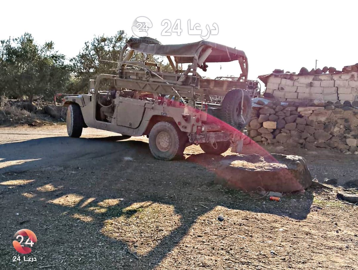 The Israeli forces searched many male residents in the village of Maariyah in the Yarmouk Basin area in the western countryside of Daraa Governorate, while they were deployed in the streets of the village. The correspondent quoted one of the residents: Some of the searches were inappropriate