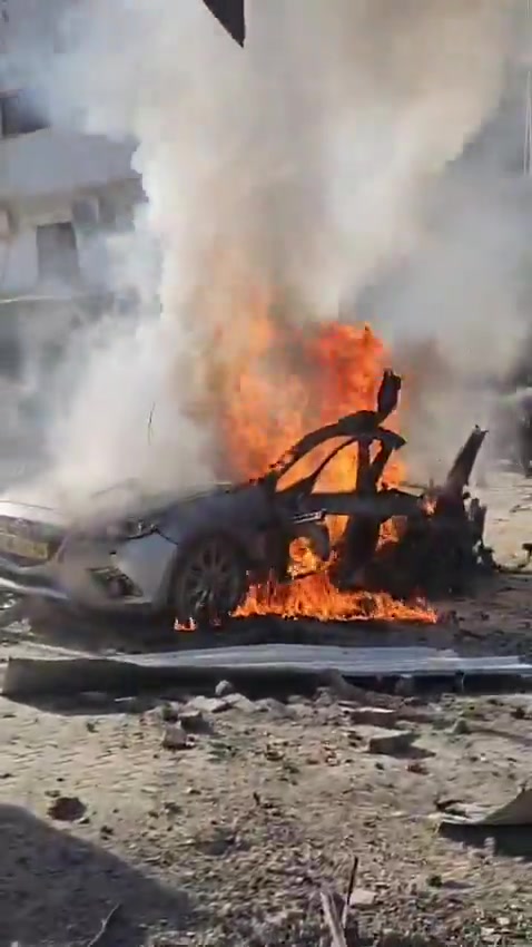 An Israeli drone struck a car in the Tulkarm camp in the West Bank. Palestinians are reporting three people were killed in the airstrike