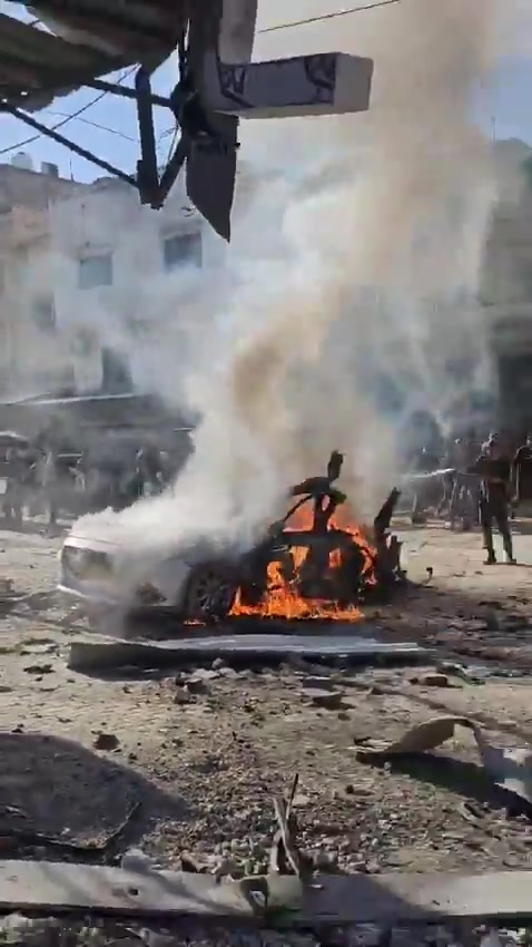 An Israeli drone struck a car in the Tulkarm camp in the West Bank. Palestinians are reporting three people were killed in the airstrike