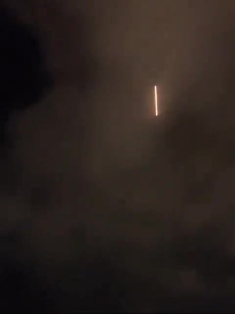 The moment a missile launched from Yemen hits southern Tel Aviv