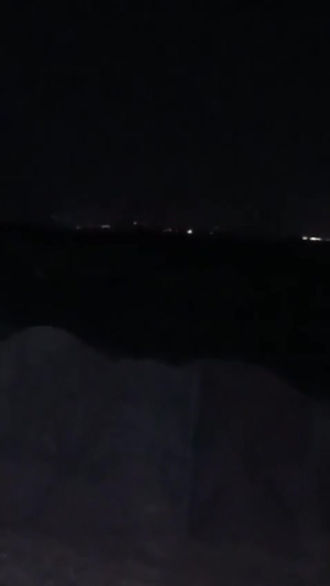 Footage shows the interception of an apparent Houthi drone over southern Israel this evening. The drone was shot down by Israeli Air Force helicopters