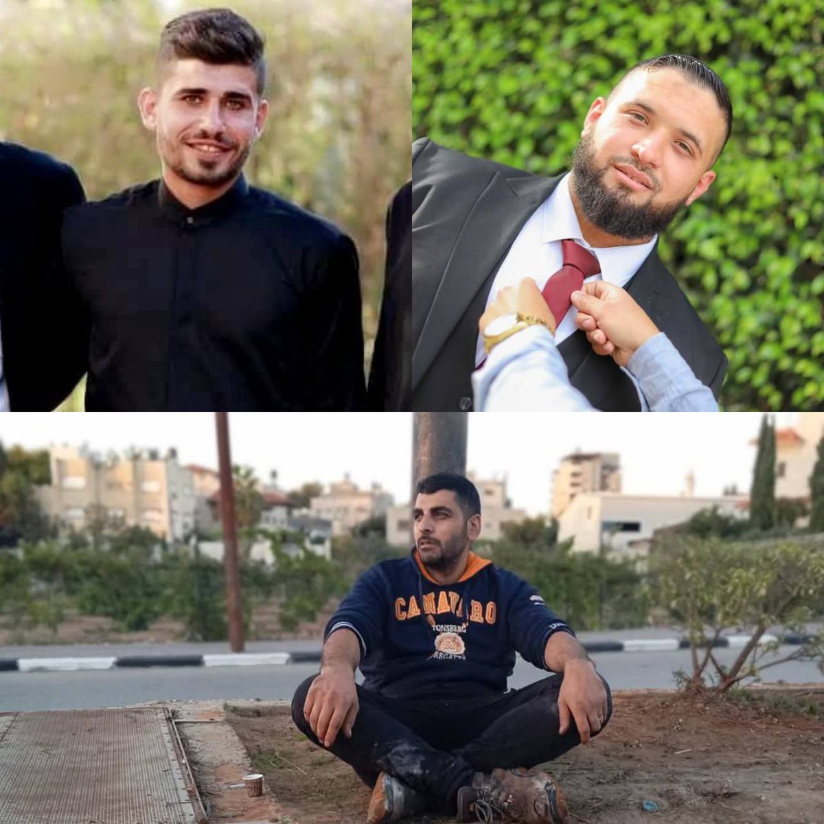 Israeli security forces arrest freed prisoner Mahmoud Khadraj and rioters Walid Shraim and Anas Al-Sakhin during a raid on the city of Qalqilya