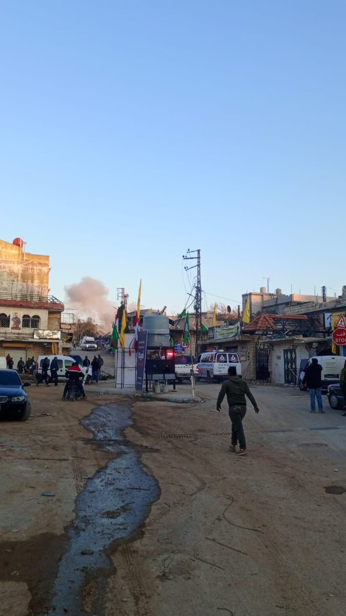 Een Israëlische drone heeft de omgeving van een Husseiniya in de stad Taybeh in Zuid-Libanon aangevallen