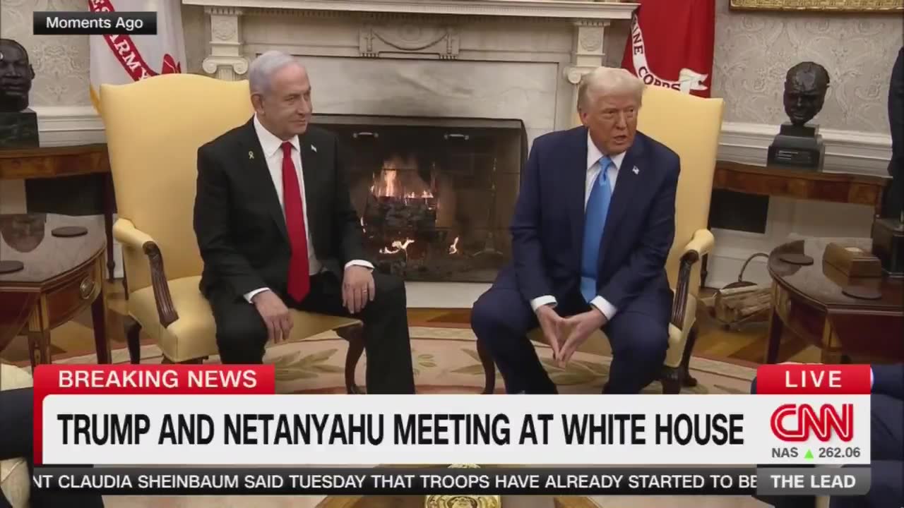 Trump, with Netanyahu sitting next to him, says Gaza maybe is a demolition site right now . you can't live in Gaza right now. I think we need another location