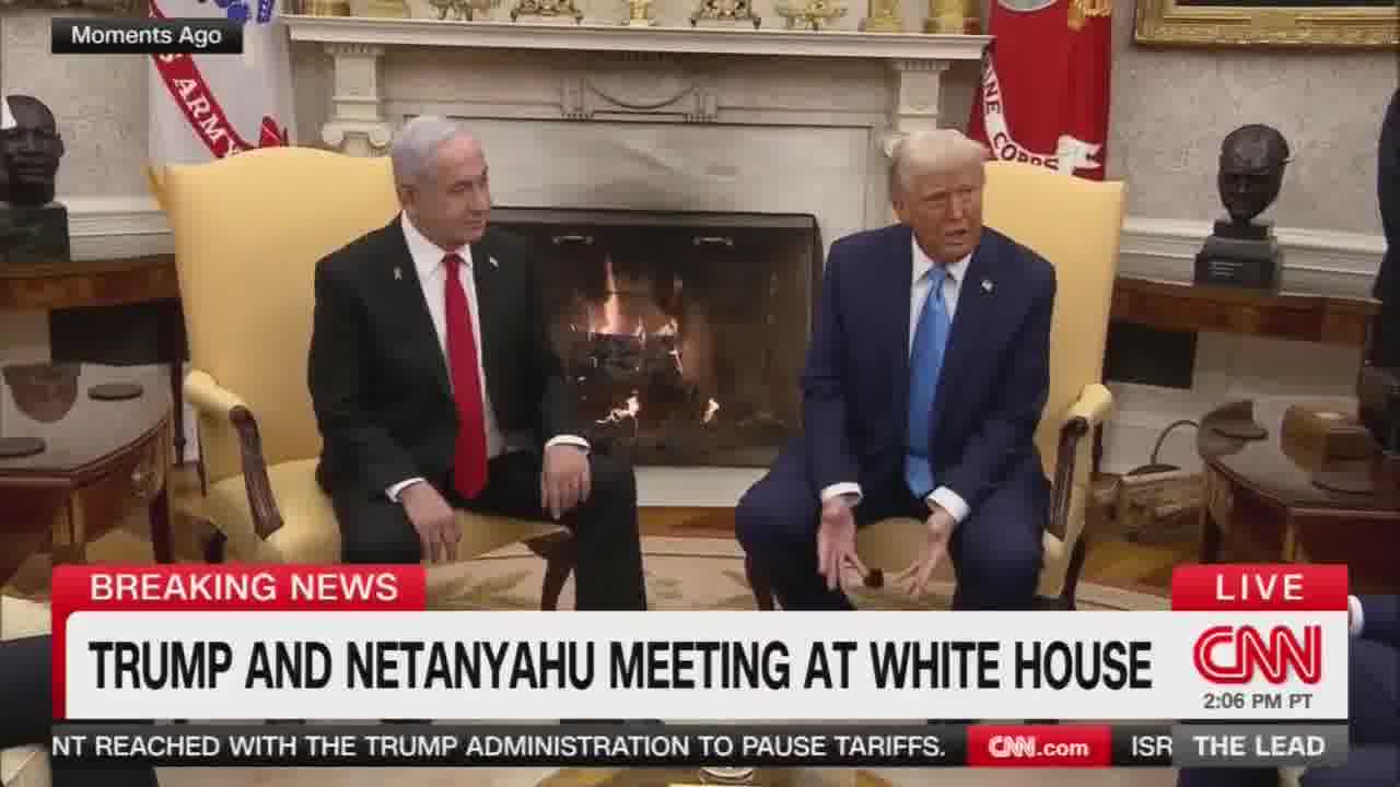 Trump, with Netanyahu sitting next to him, says Gaza maybe is a demolition site right now . you can't live in Gaza right now. I think we need another location