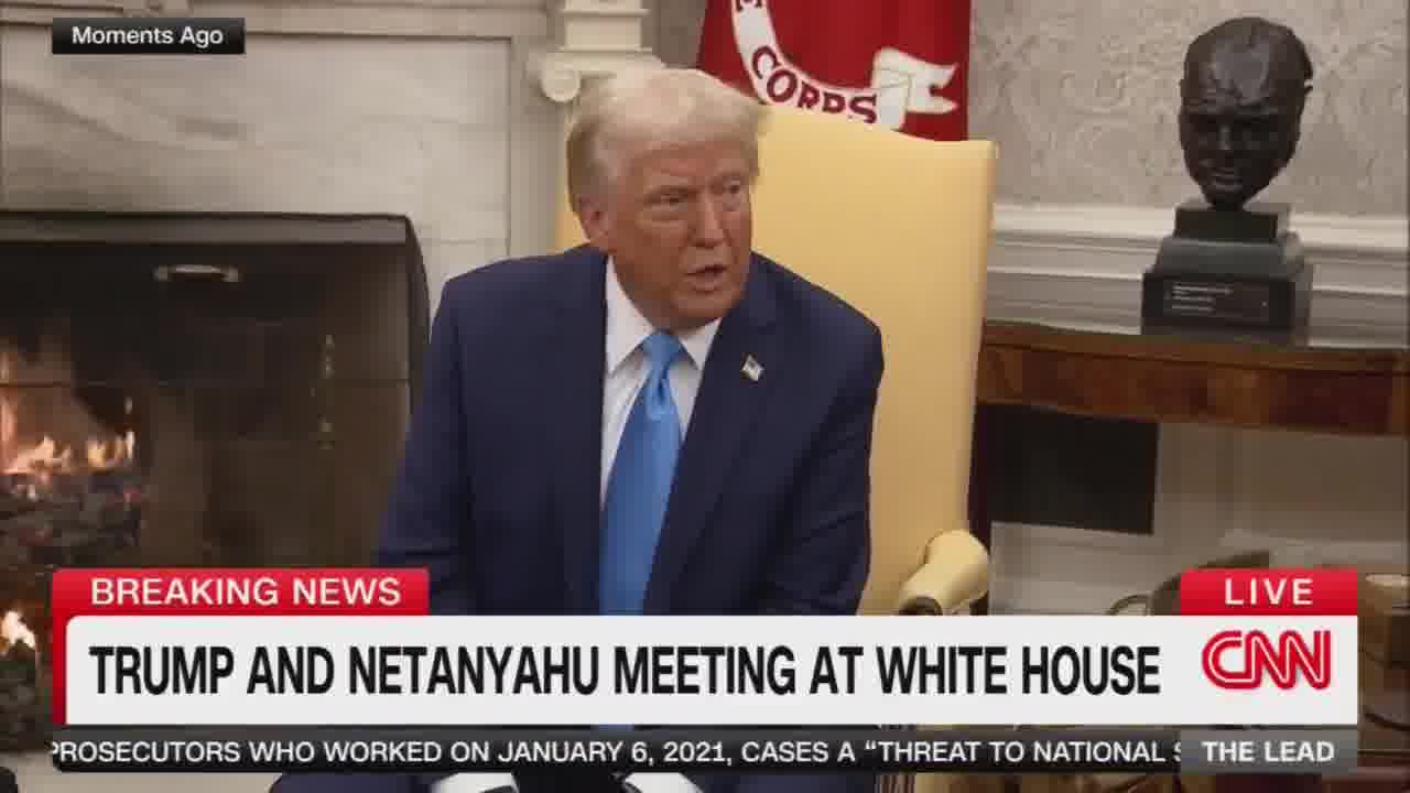 Trump, with Netanyahu sitting next to him, says Gaza maybe is a demolition site right now . you can't live in Gaza right now. I think we need another location