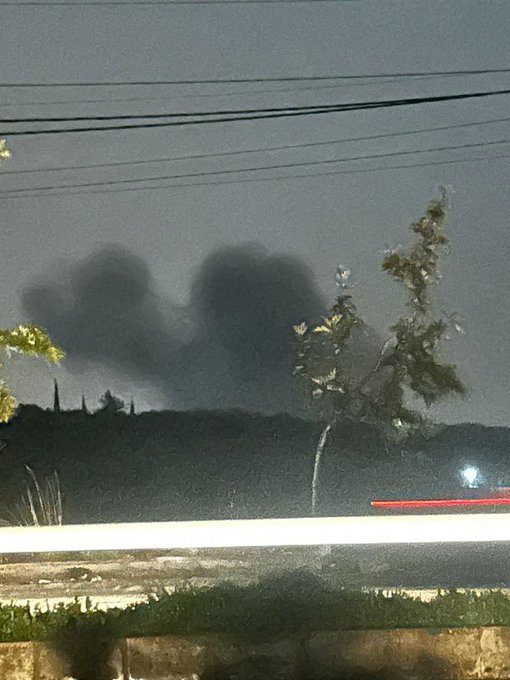 Pictures of the raids carried out by the Israeli warplanes this evening in the Iqlim al-Tuffah region, southern Lebanon