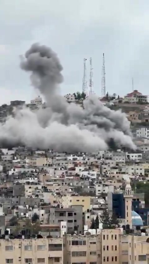 Bombing of the house of the martyr Nidal Al-Amer's family in Jenin camp