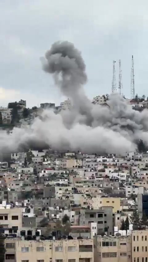 Bombing of the house of the martyr Nidal Al-Amer's family in Jenin camp