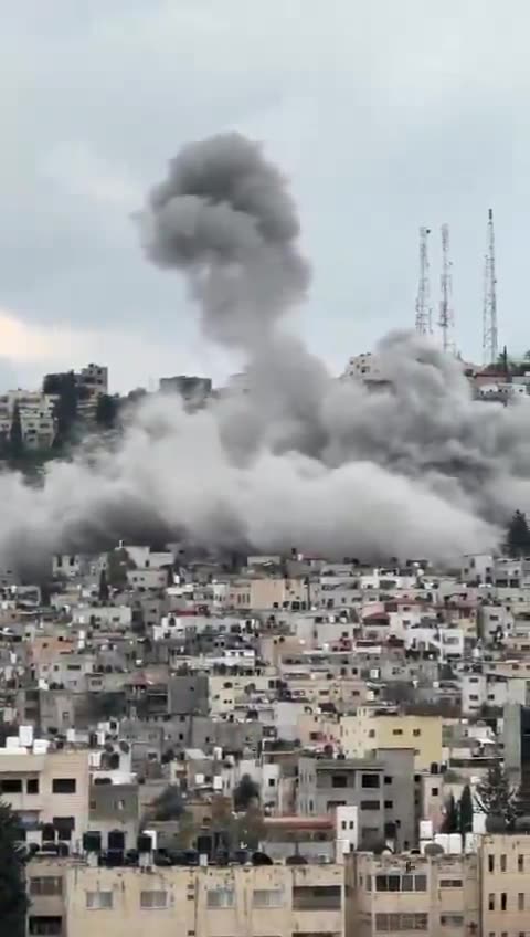 Bombing of the house of the martyr Nidal Al-Amer's family in Jenin camp