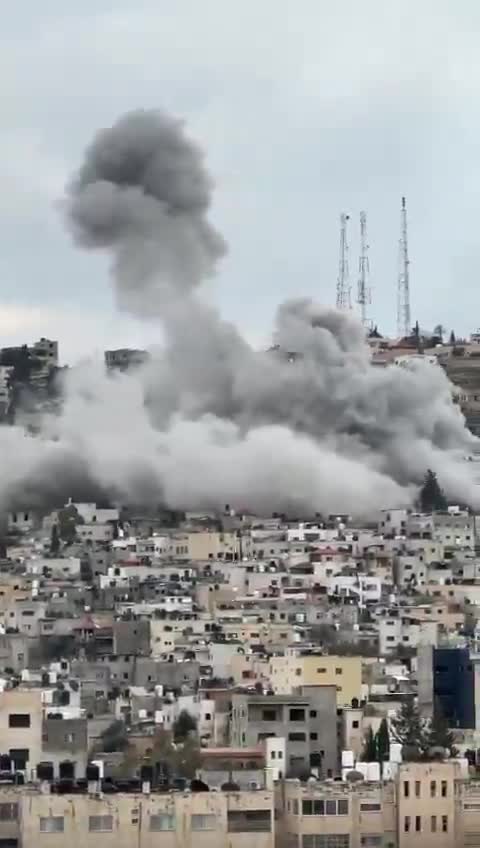 Bombing of the house of the martyr Nidal Al-Amer's family in Jenin camp