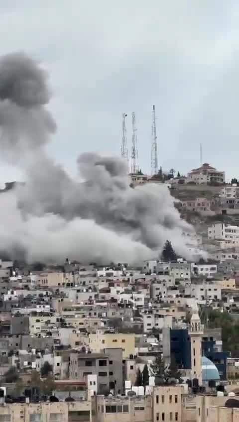 Bombing of the house of the martyr Nidal Al-Amer's family in Jenin camp