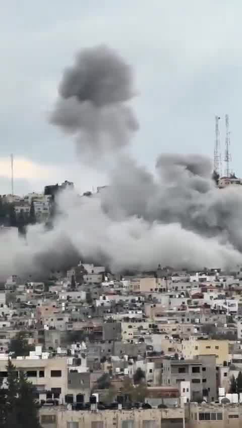 Bombing of the house of the martyr Nidal Al-Amer's family in Jenin camp