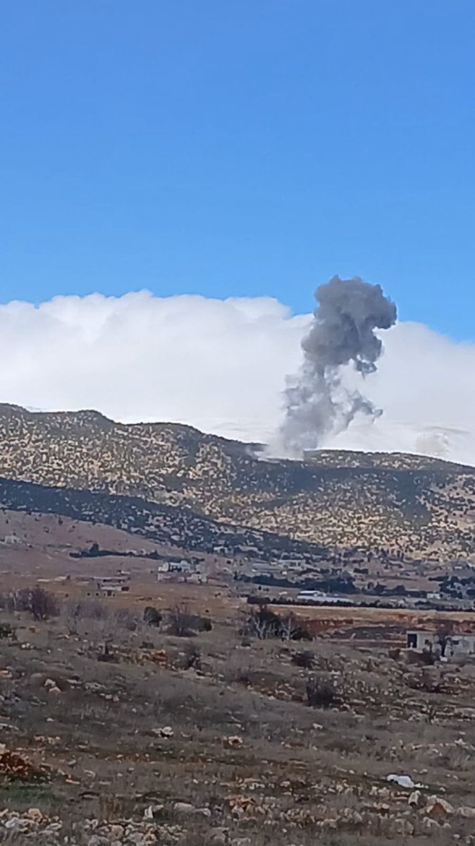 Israeli raid targets the outskirts between the towns of Boudai and Flawi in the Bekaa