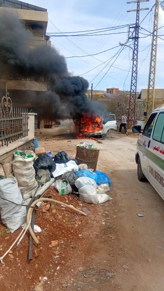 Une frappe aérienne israélienne sur une voiture à Yahmar al-Shaqif dans le district de Nabatieh