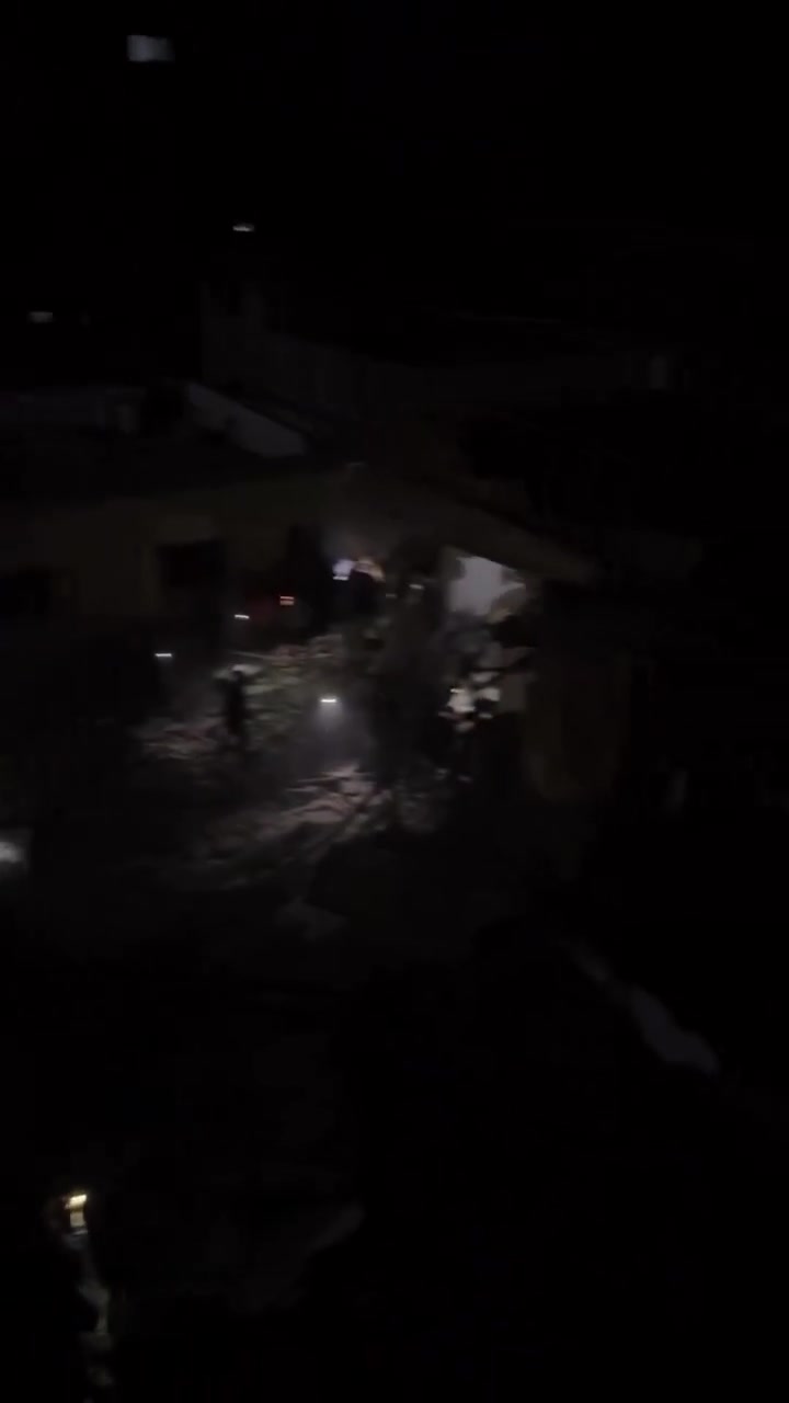 Footage shows the extent of destruction of a residential area in Al-Nuseirat refugee camp, central Gaza in the aftermath of fresh Israeli airstrikes