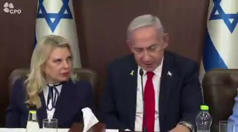 PM Netanyahu: There are up to 24 living hostages in Gaza. Sarah responds quietly: Less. PM replies, emphasizing: I said up to.