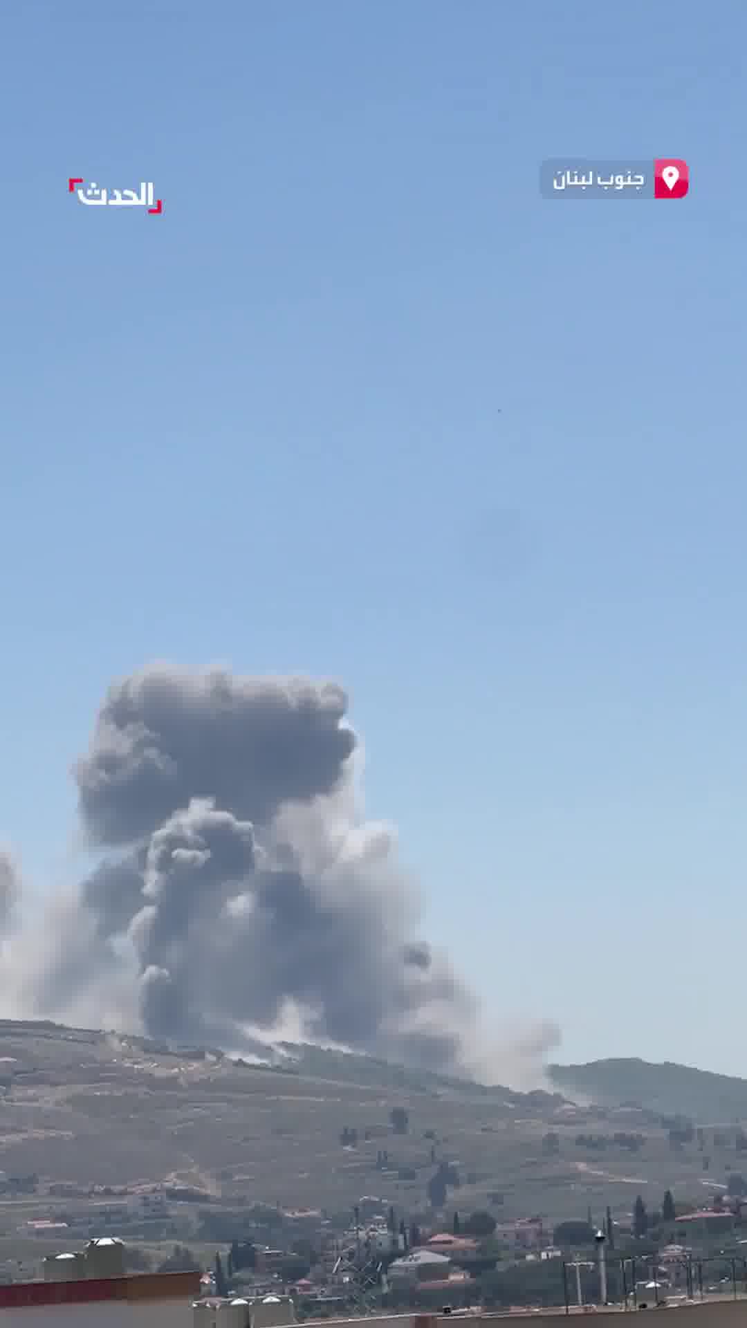 Violent Israeli raids on the town of Kafr Rumman in southern Lebanon. Israel says it bombed more than one Hezbollah target