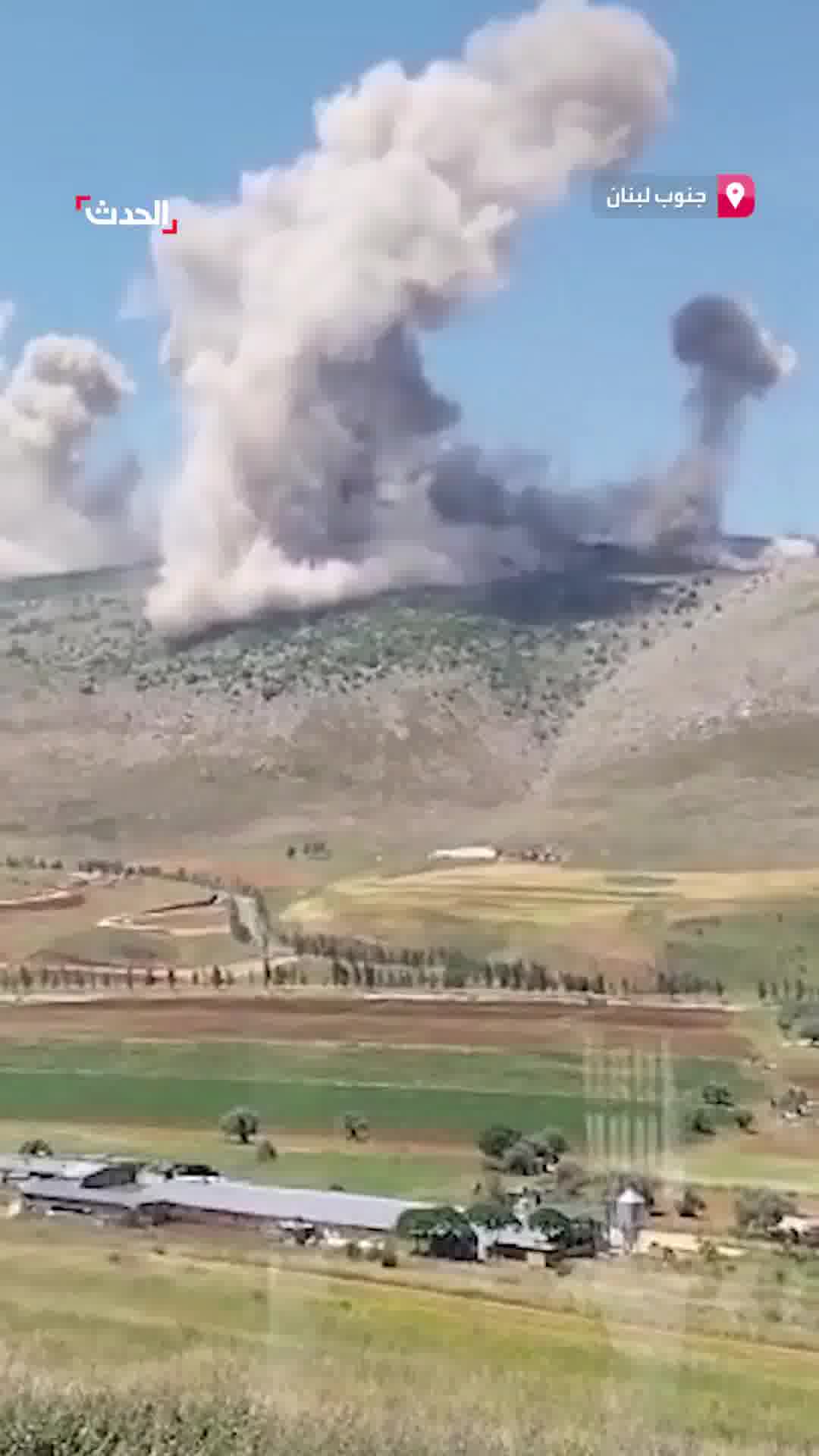 Violent Israeli raids on the town of Kafr Rumman in southern Lebanon. Israel says it bombed more than one Hezbollah target