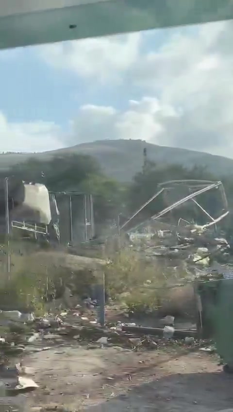 A prefabricated room in Adaisseh, southern Lebanon, was targeted at dawn today.