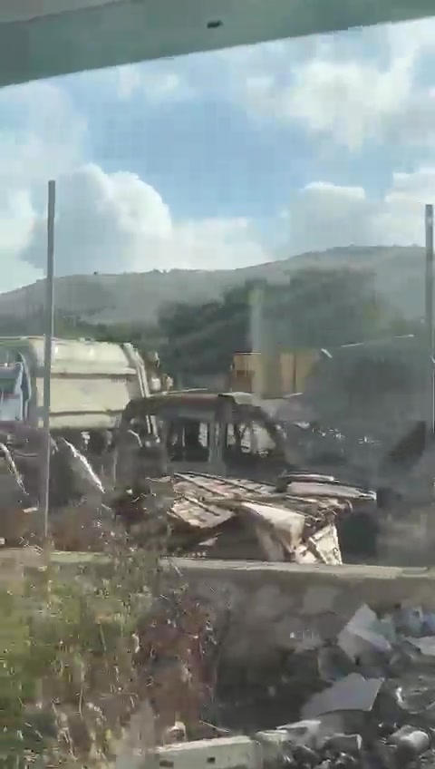 A prefabricated room in Adaisseh, southern Lebanon, was targeted at dawn today.