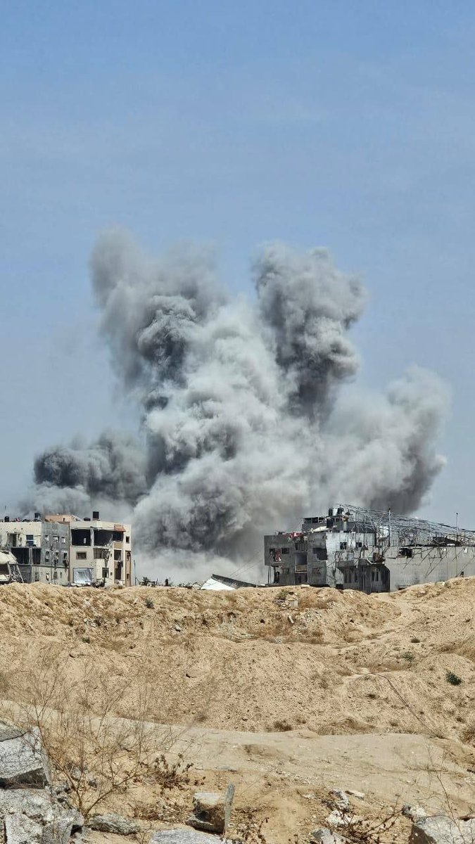 Casualties after a violent airstrike targeting a house in the town of Bani Suhaila, east of Khan Yunis.