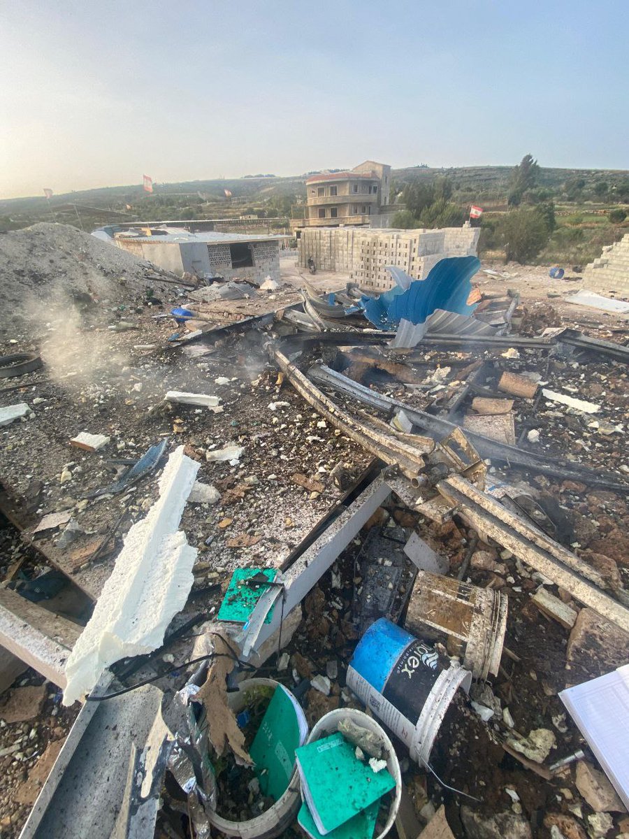 A stone factory and a prefabricated room were targeted in Yarin at dawn today.