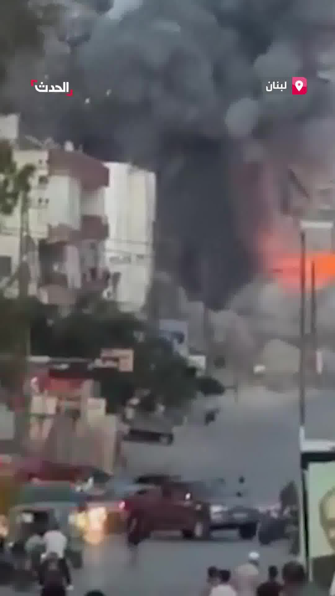 Footage documenting the moment of a violent Israeli airstrike targeting a building that had been warned in advance in the town of Toul, southern Lebanon.