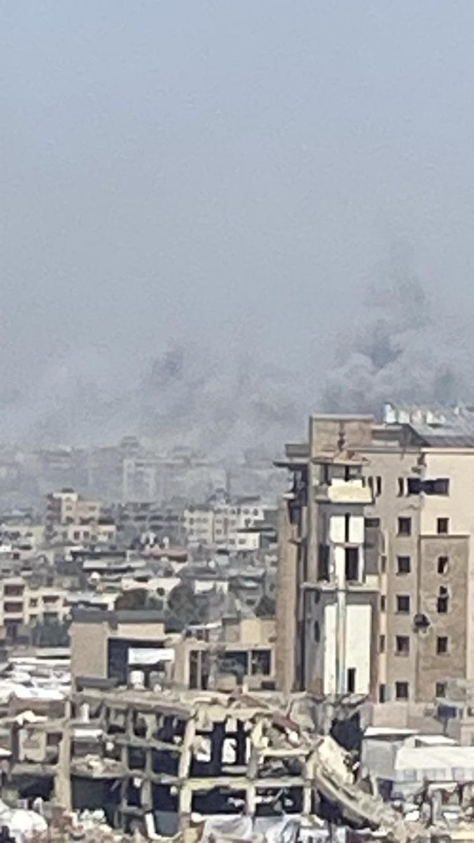 Airstrikes target Al-Nafaq Street in Gaza City