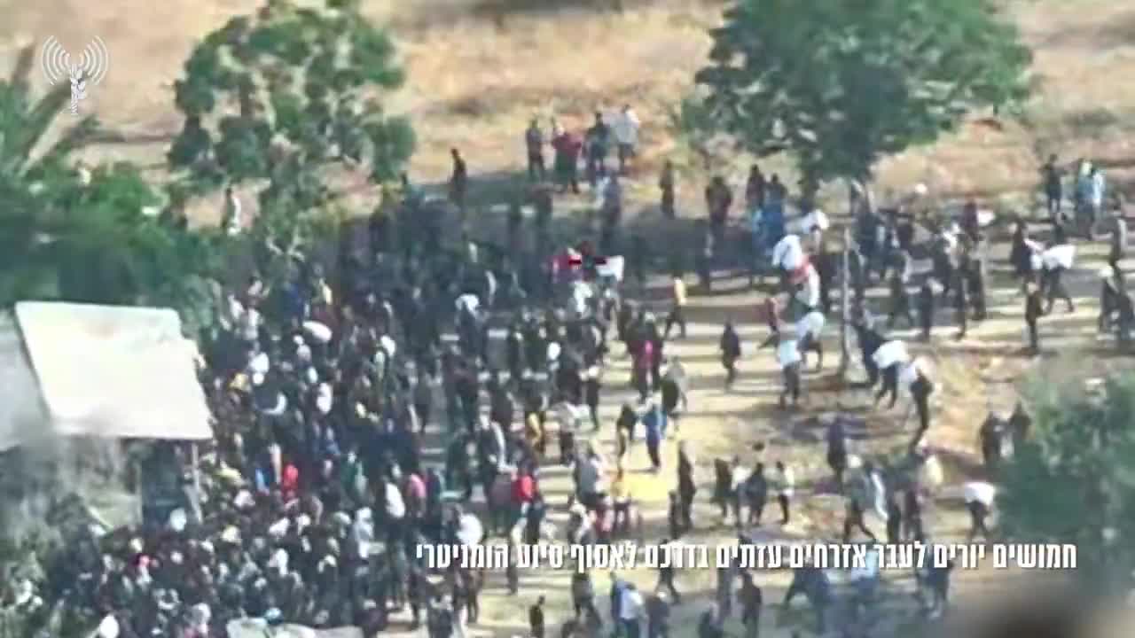 Israeli army drone footage: Gunmen in Gaza shoot at civilians trying to collect humanitarian aid