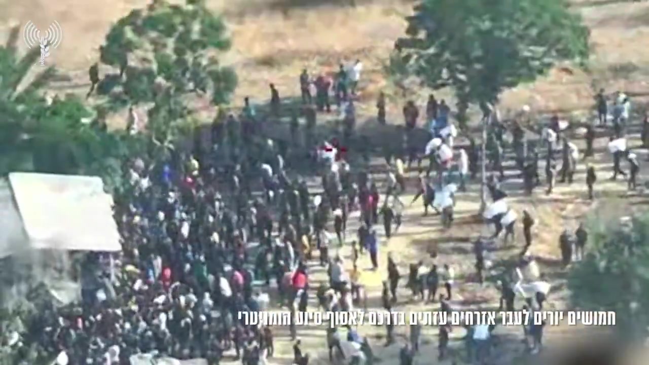 Israeli army drone footage: Gunmen in Gaza shoot at civilians trying to collect humanitarian aid