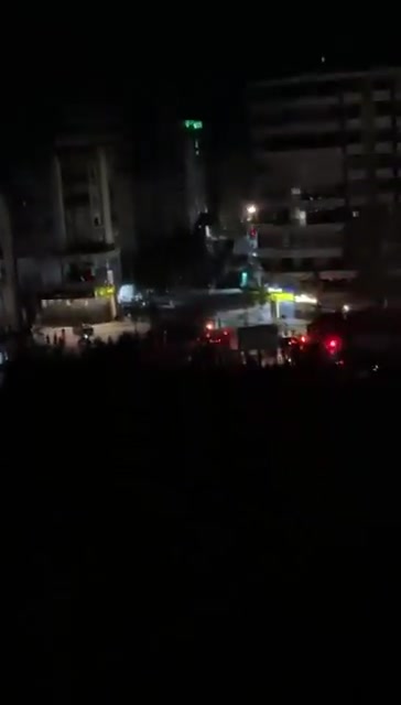 The moment an airstrike hit a building in the southern suburbs of Beirut, Lebanon.
