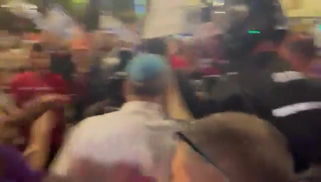 At the Tel Aviv rally, Israel Police officers attempt to remove anti-war protesters with violence, only to be confronted by Labor's @KarivGilad