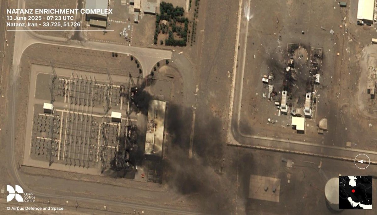Satellite images from Airbus Defence reveal damage from strikes on Natanz, Iran’s key nuclear site