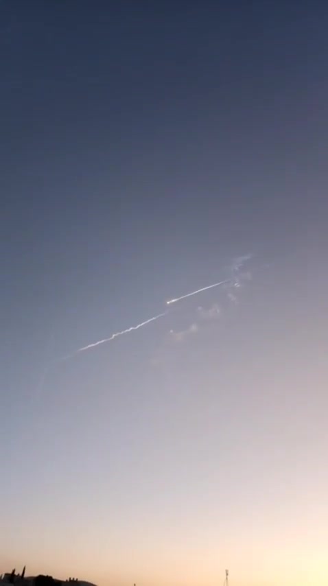 Iranian ballistic missiles were recorded over the northern West Bank a short time ago