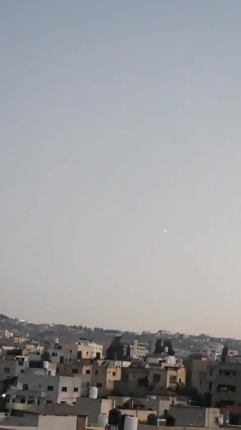 Iranian ballistic missiles were recorded over the northern West Bank a short time ago