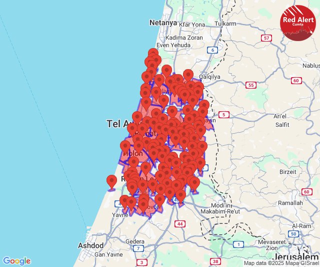 Sirens sounding in central Israel now