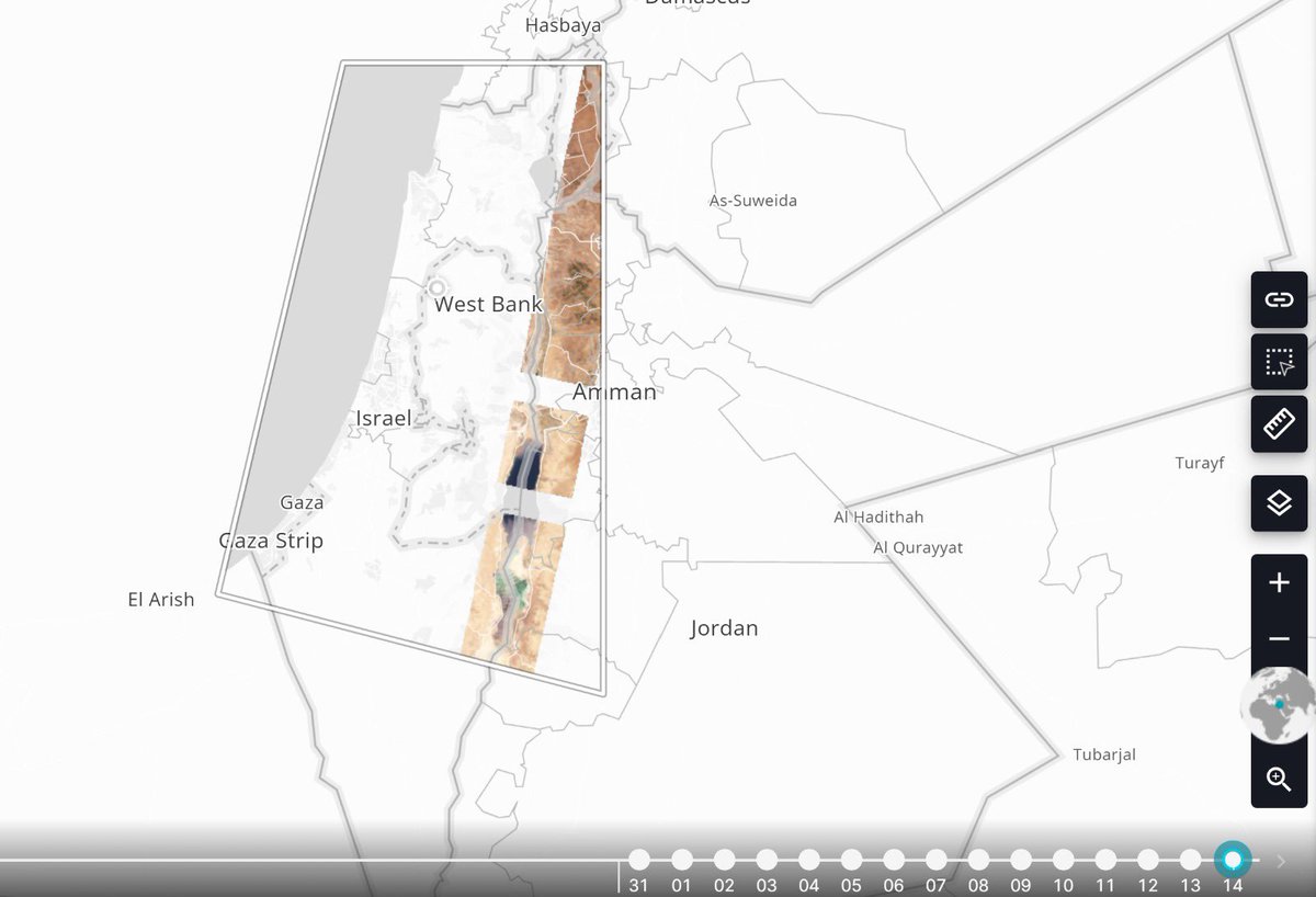 Per protocol, PlanetLabs has censored all satellite images covering Israel from today