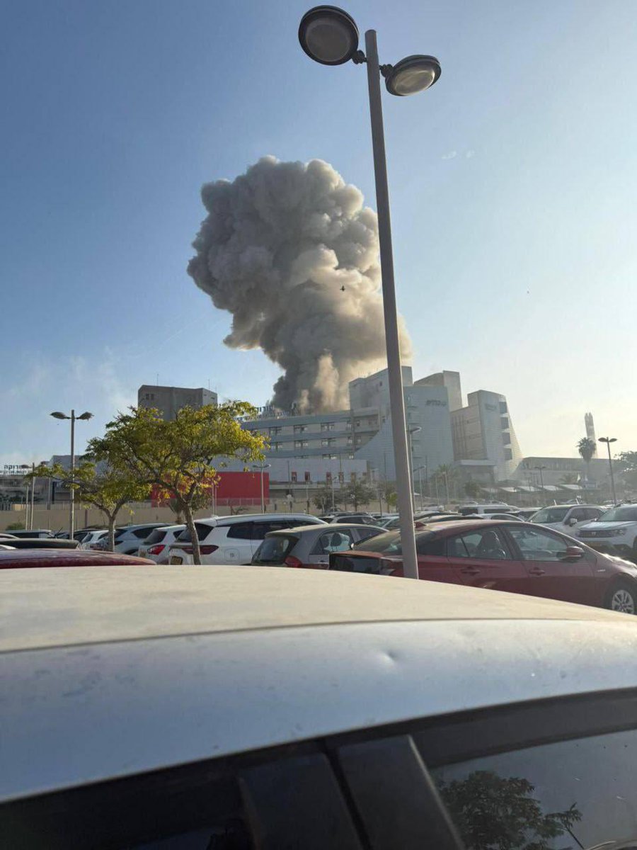 At least 20-30 ballistic missiles fired by Iran towards Israeli cities this morning. One made a direct impact on Soroka hospital in Beersheba