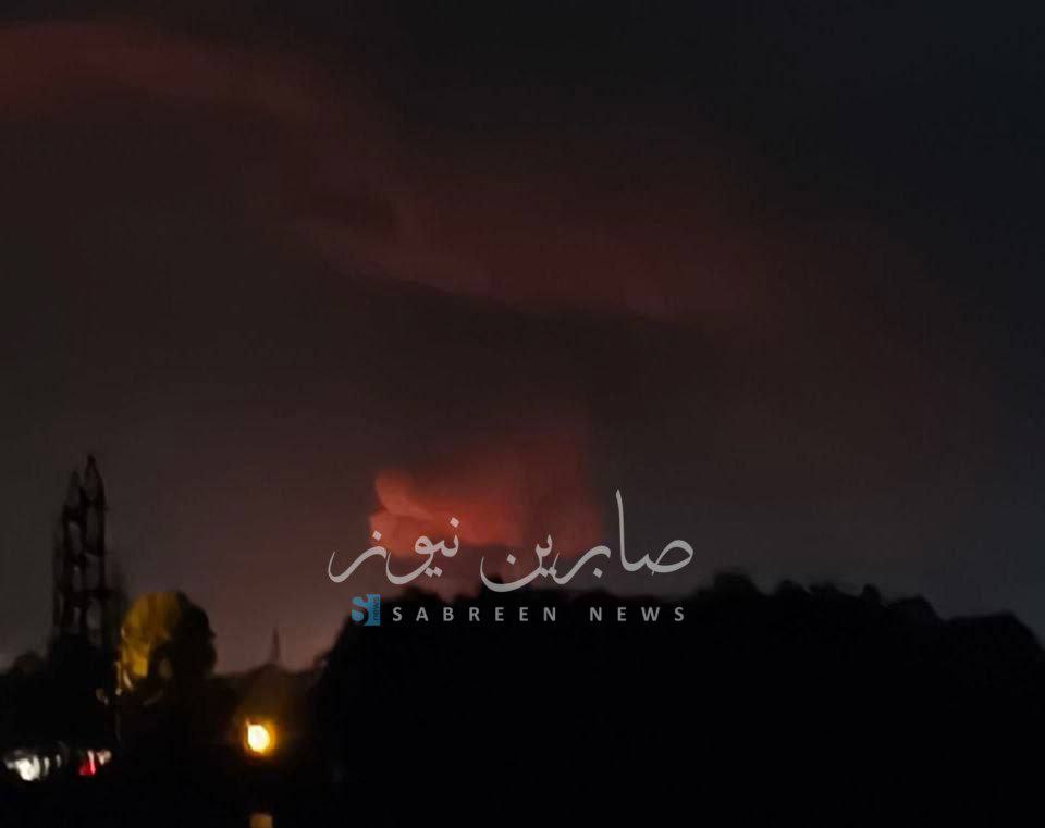 Following Israel's attack on Rasht, flames are rising from the area