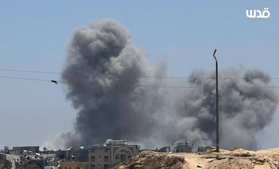 Airstrike targets Hamad residential city north of Khan Yunis